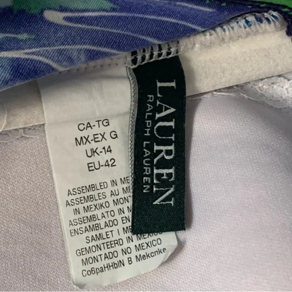 Tropical Print Swimsuit Set by Ralph Lauren Sz 8 - Picture 4 of 4